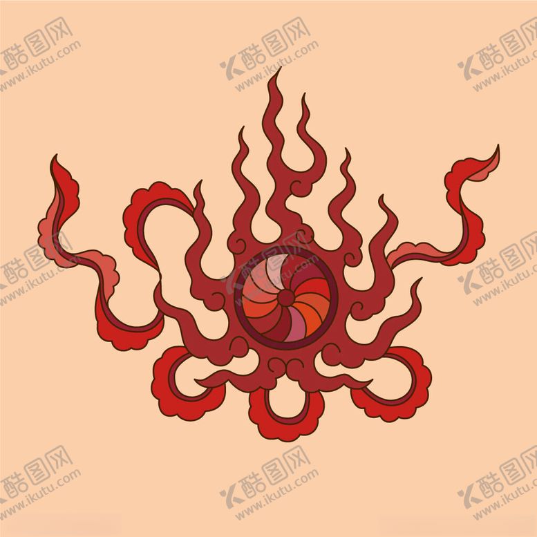 编号：69089704021109177959【酷图网】源文件下载-火焰环绕的神秘红色图案