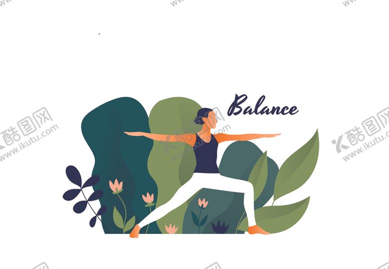 编号：68925209120154519828【酷图网】源文件下载-瑜伽运动人物形象