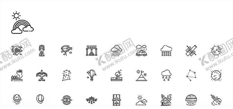 编号：94584209140046494416【酷图网】源文件下载-天气预报图标UI标志标识标示