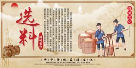 中国风白酒制作酒文化传统展板