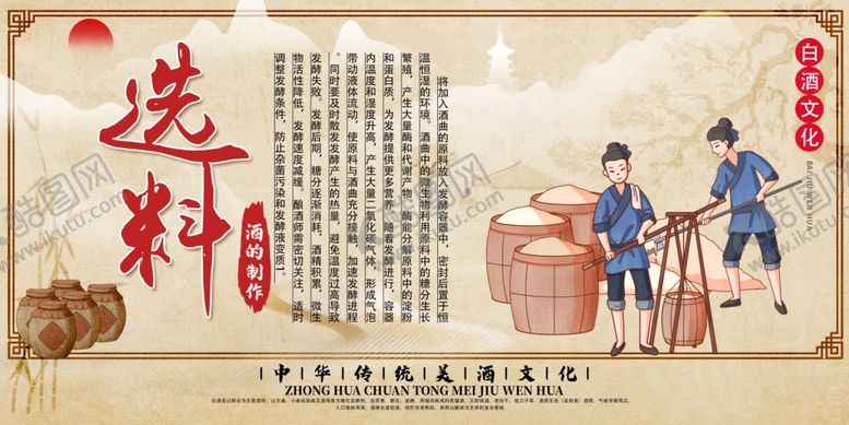 编号：10571609221702199992【酷图网】源文件下载-中国风白酒制作酒文化传统展板