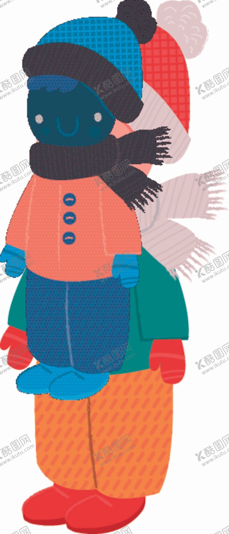 编号：07849209191759359637【酷图网】源文件下载-装冬装的儿童
