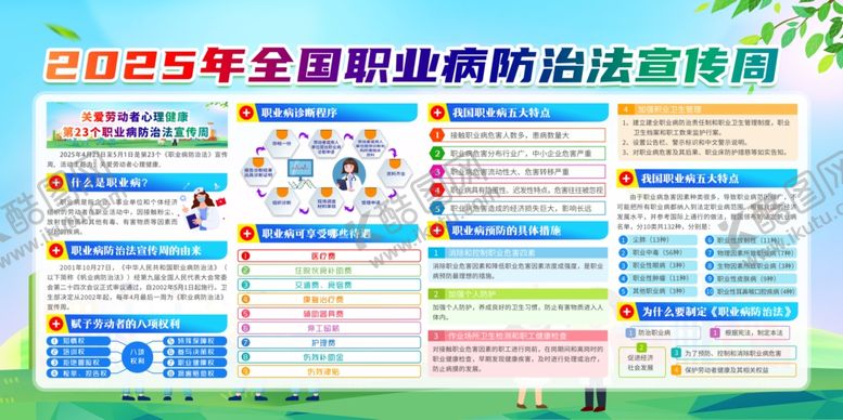 编号：47106205061041482606【酷图网】源文件下载-2025年职业病防治法宣传海报