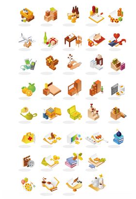 彩绘厨具图标