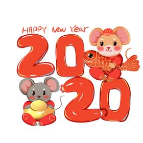2020年鼠年老鼠插画