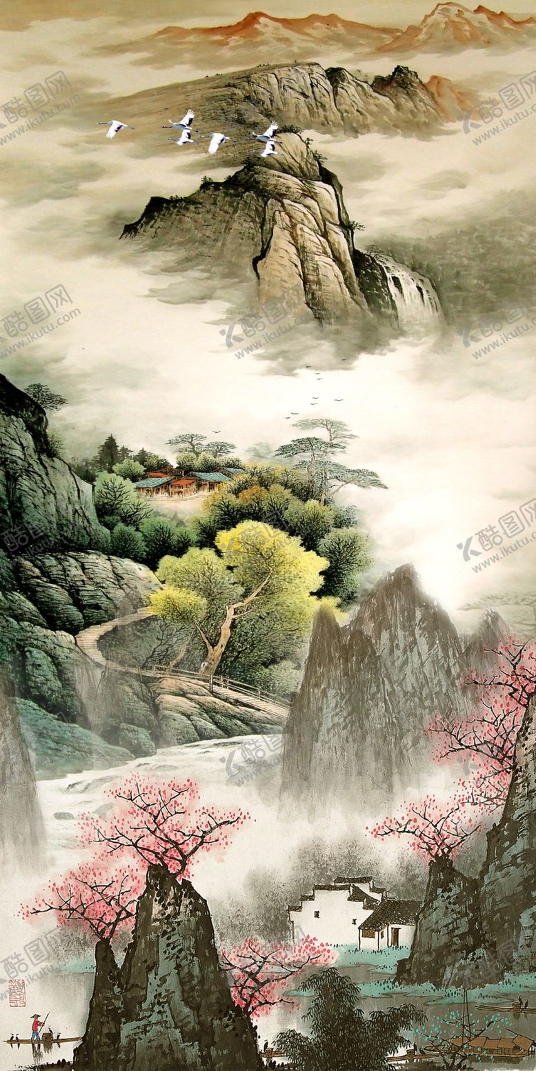 编号：69883909292021511337【酷图网】源文件下载-水墨山水玄关