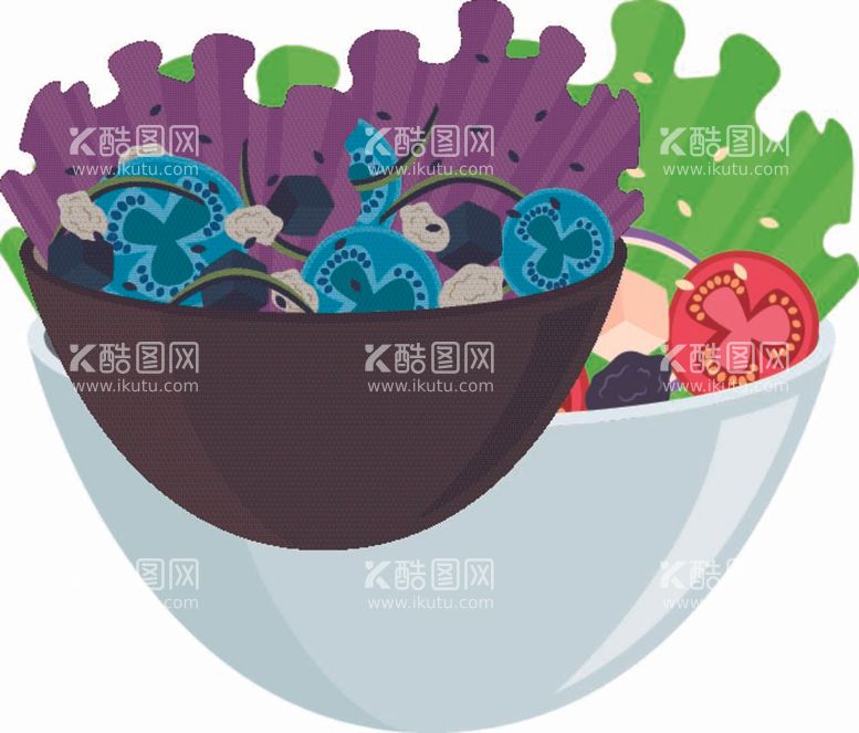 编号：14771112041102231949【酷图网】源文件下载-简约沙拉卡通图案