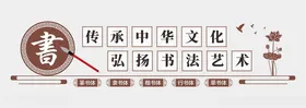 书法文化墙室标语学校中国美术