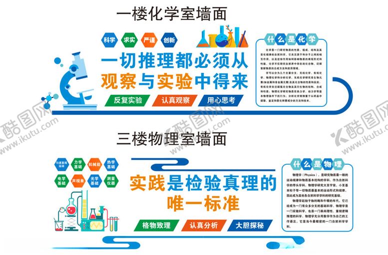 编号：18254606300349214171【酷图网】源文件下载-化学室物理室文化墙