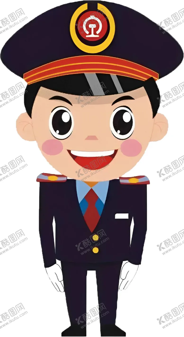 编号：67093509160539499602【酷图网】源文件下载-铁路卡通人物工作人员高铁制服