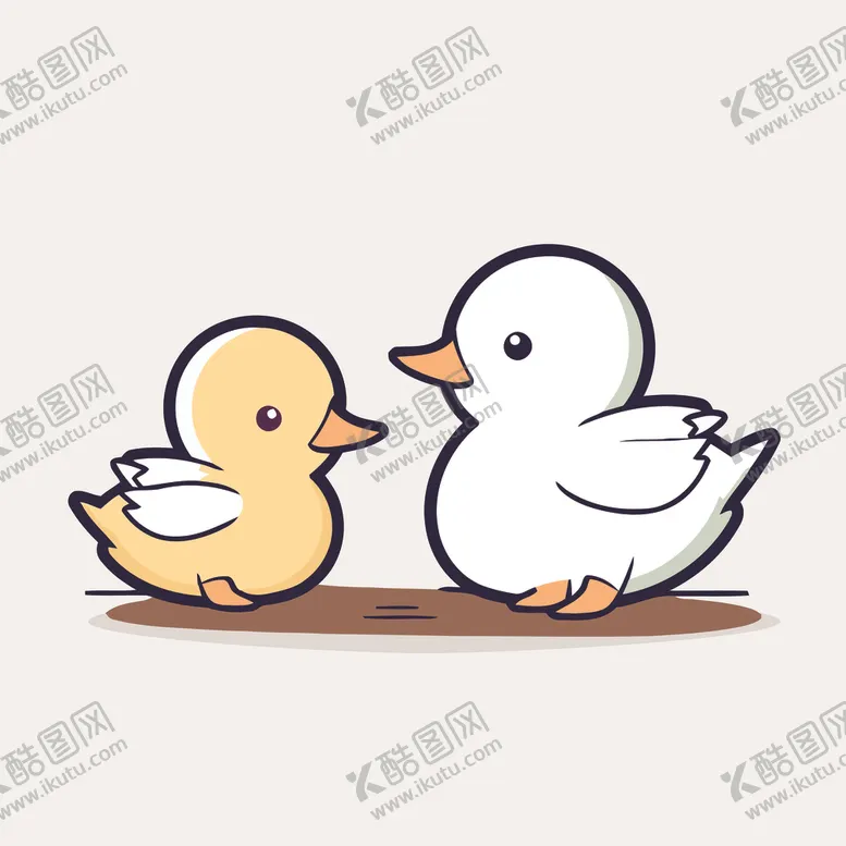 编号：80269702050944434479【酷图网】源文件下载-有趣小鸭子卡通儿童插画