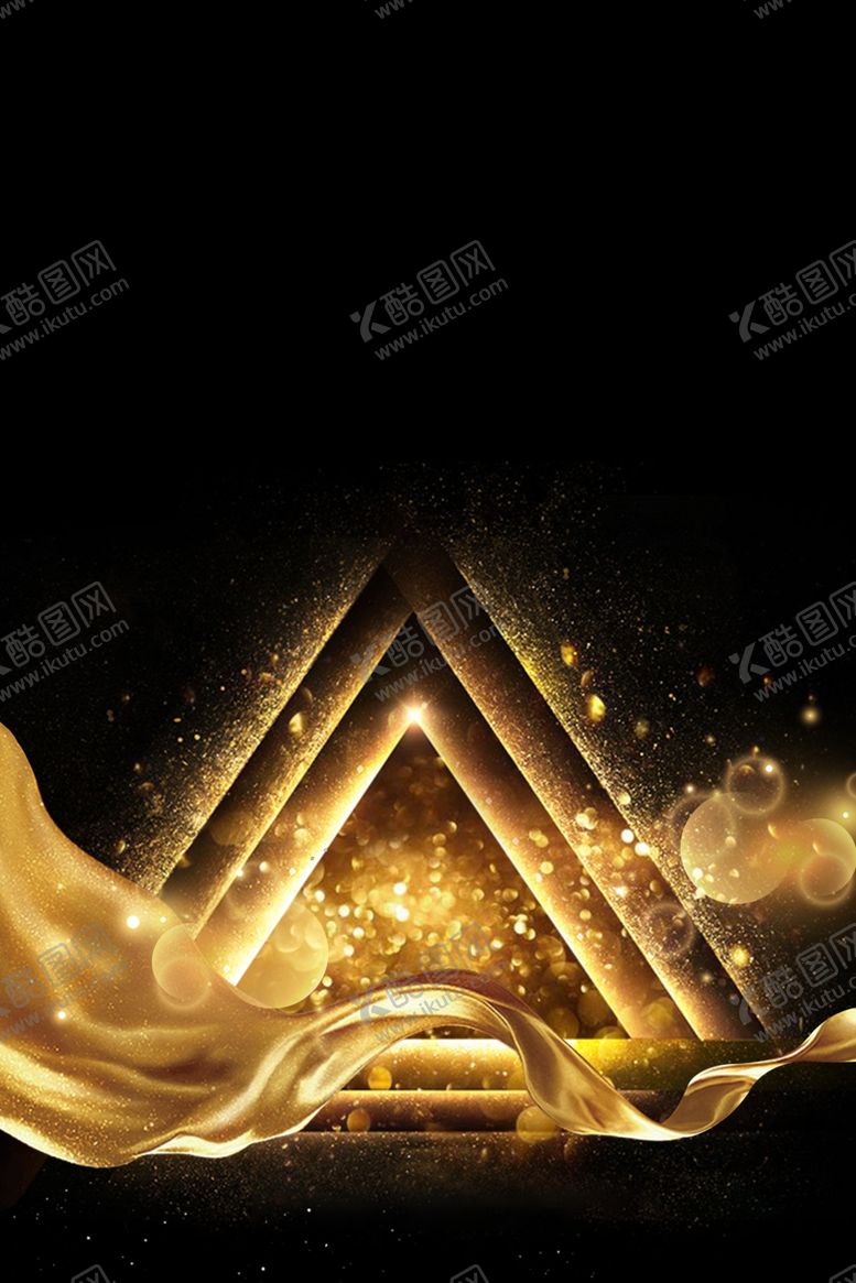 编号：57842110040002088667【酷图网】源文件下载-黑金海报背景