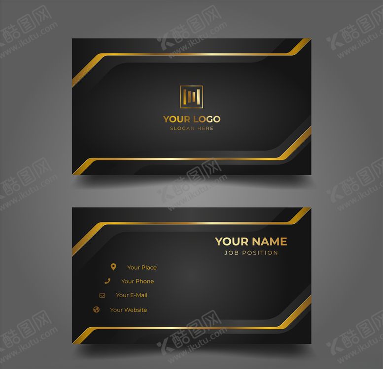 编号：12487509280011005721【酷图网】源文件下载-黑金名片