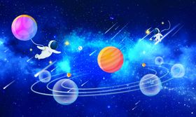 梦幻星空太空背景