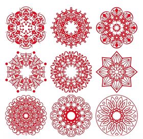 中国风团花底纹