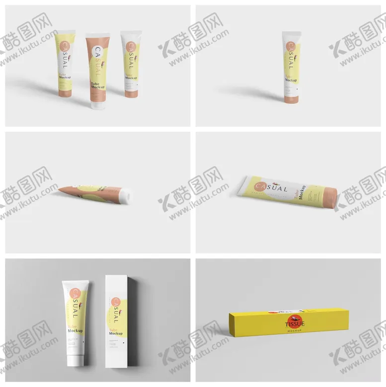 编号：32487604241928576926【酷图网】源文件下载-牙膏长方盒包装样机