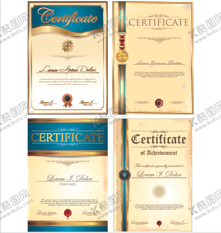 编号：77055009260154119582【酷图网】源文件下载-竖版证书防伪花纹欧式边框奖状