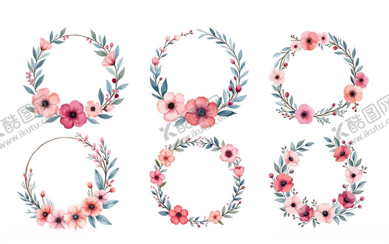 编号：38914911212000401182【酷图网】源文件下载-花卉花环