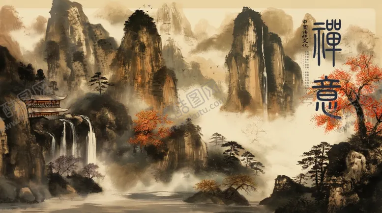 编号：76527002101316486037【酷图网】源文件下载-古风山水