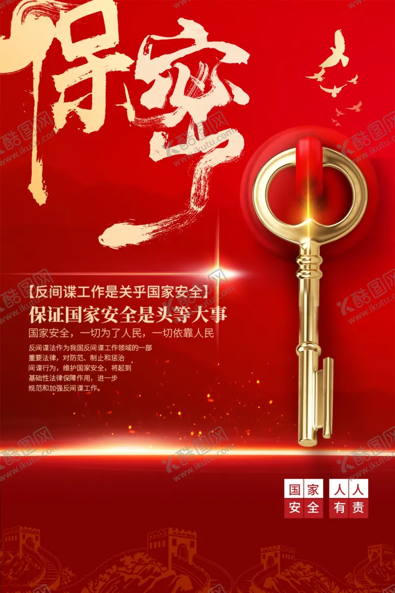 编号：80234201270833148892【酷图网】源文件下载-国家保密海报