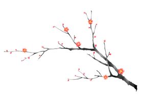梅花树枝元素
