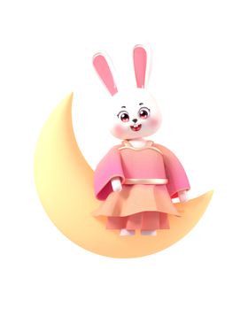 兔年素材子高清图卡通大吉萌送福