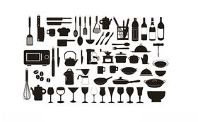 厨房及餐饮用品图标集合