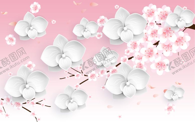 编号：19662409222317304649【酷图网】源文件下载-浮雕花梅花背景墙