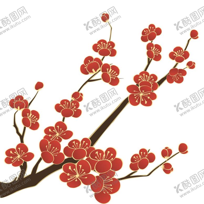 编号：33291912021138369524【酷图网】源文件下载- 梅花插画海报图片 