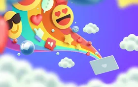 表情符号party合影手举牌图标活动