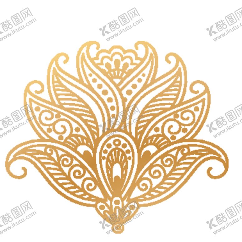 编号：11862710011024105295【酷图网】源文件下载-欧式金色花纹图案