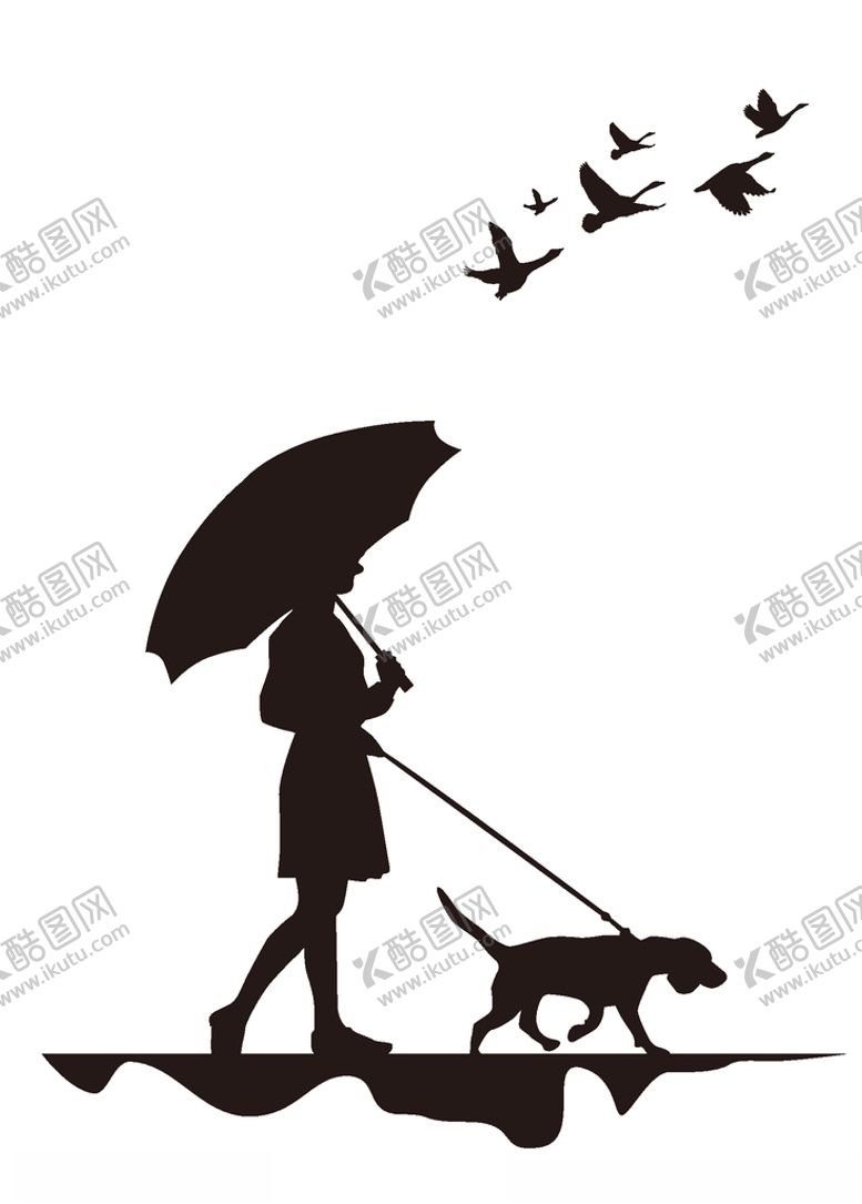 编号：73821910292020098385【酷图网】源文件下载-遛狗