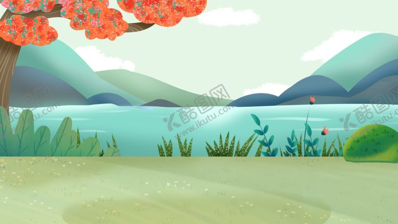 编号：28829205060639295485【酷图网】源文件下载-户外旅游清新插画卡通背景素材