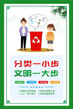 垃圾分类保护环境创建卫生城市