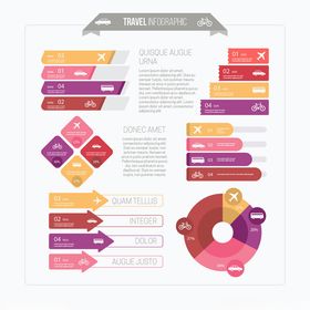 多彩信息图表设计元素