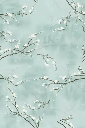 数码印花树枝扎染水彩乱