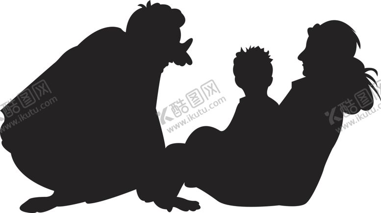 编号：73598510232138013149【酷图网】源文件下载-一家人剪影