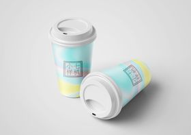 咖啡杯样机水杯智能对象