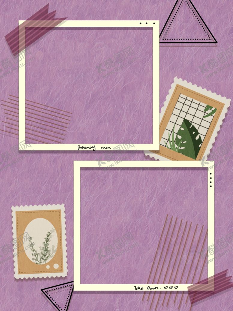 编号：78451909220124501797【酷图网】源文件下载-复古风相片边框照片拼图模版