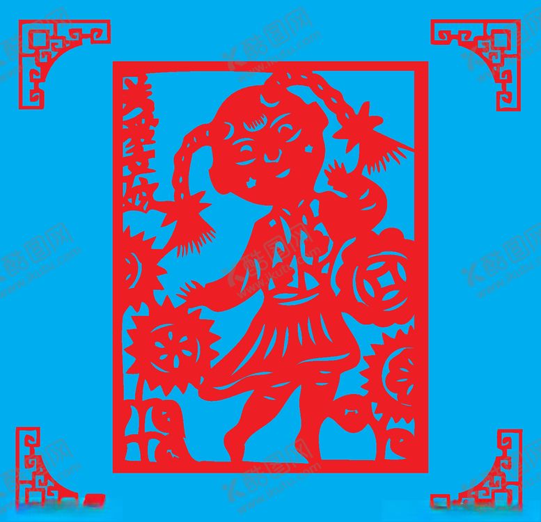 编号：13224207090111414875【酷图网】源文件下载-关爱剪纸