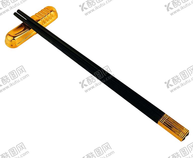 编号：75442403141446345206【酷图网】源文件下载-金色筷子有筷架
