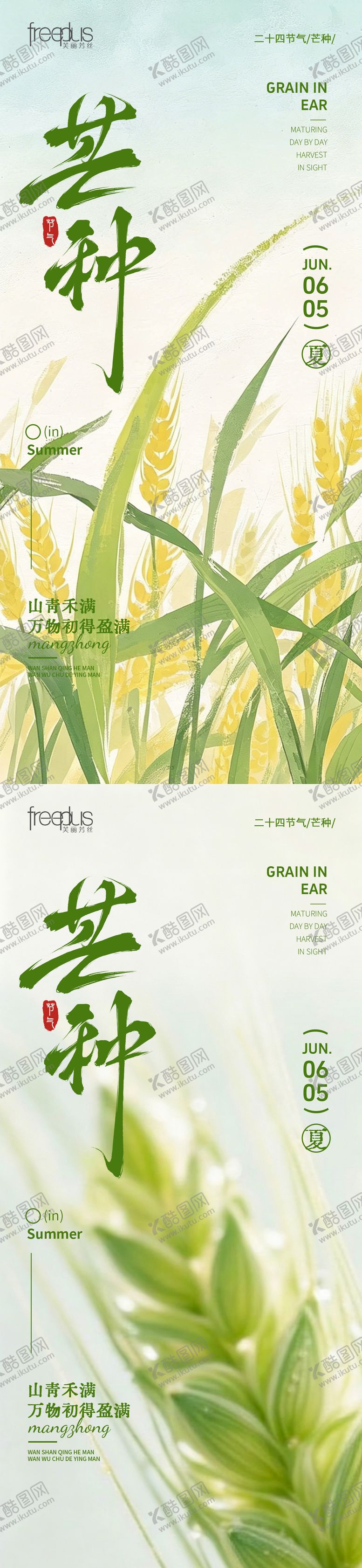 编号：72074305222014072032【酷图网】源文件下载-芒种海报 