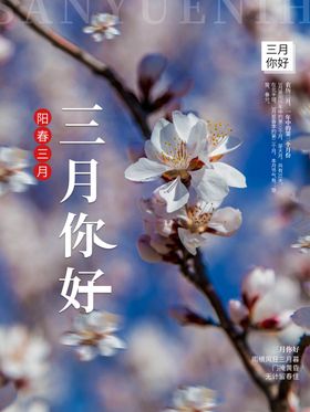 3月你好 春天海报 春暖花开 