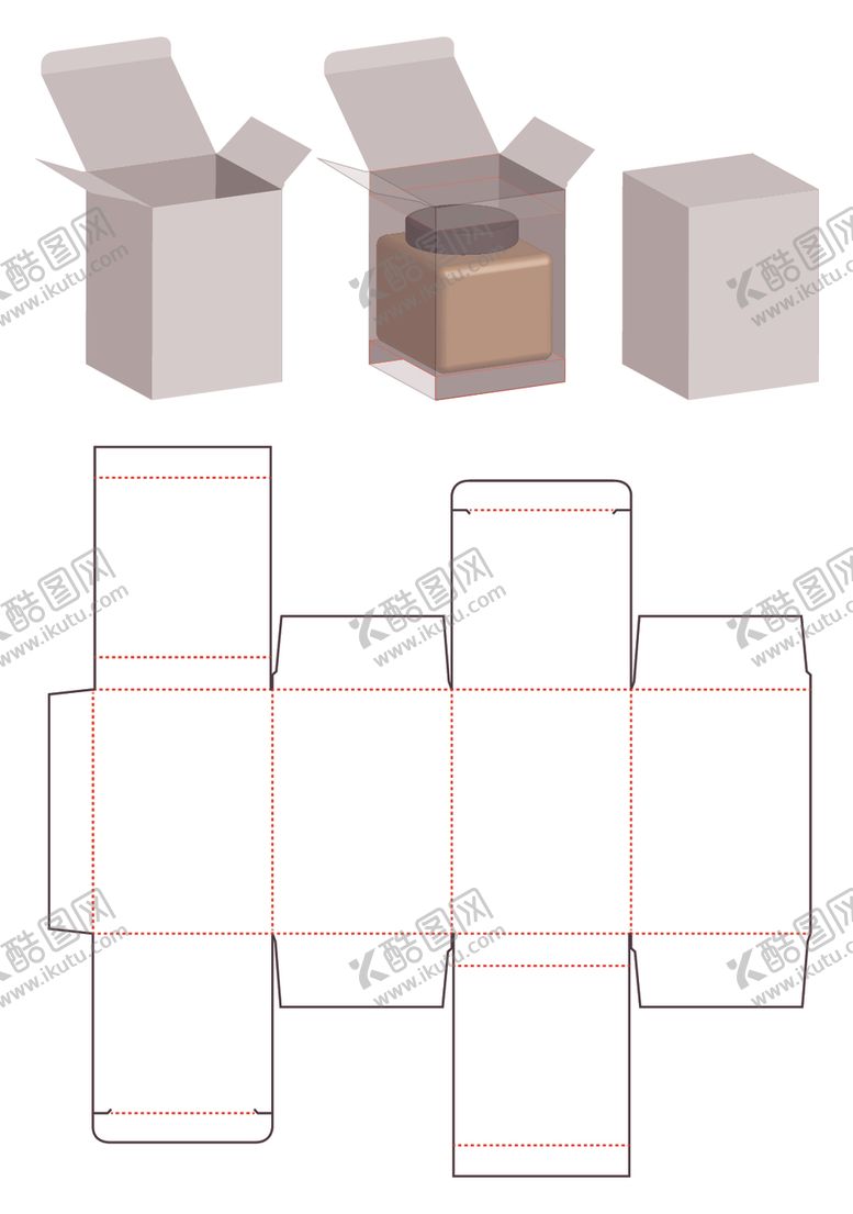 编号：60876010280458216239【酷图网】源文件下载-纸质包装盒刀模设计图
