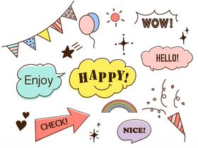 欢乐派对装饰元素