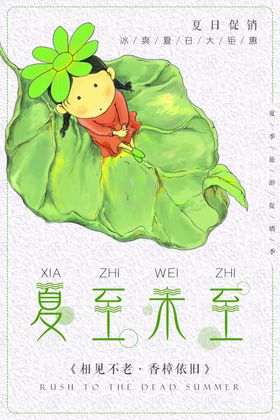 夏至海报促销风俗节气