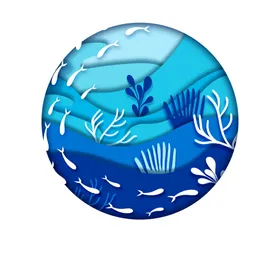 海洋背景宣传画宣传图卡通保护环境