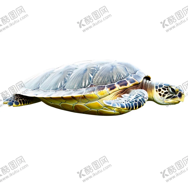 编号：93641302130641271954【酷图网】源文件下载-灰黄色海龟侧视图透明背景