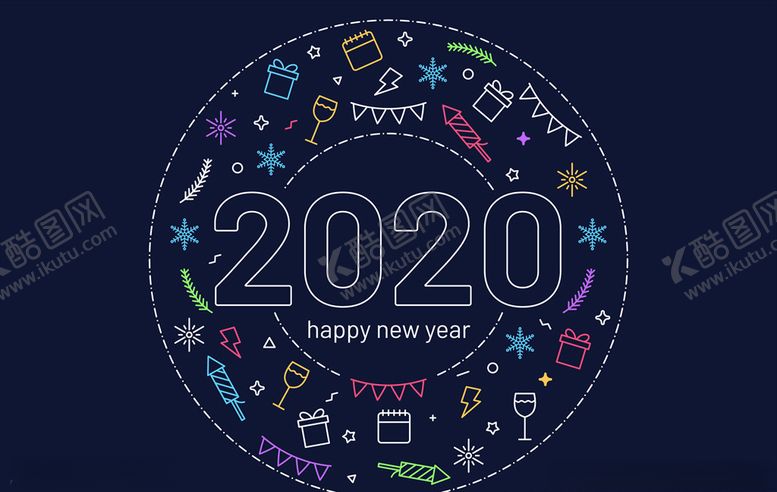 编号：84781110261707546478【酷图网】源文件下载-彩色新年背景图