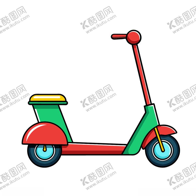 编号：34085601270627379300【酷图网】源文件下载-矢量简约电动滑板车